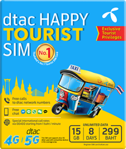 happy tourist sim card thailand