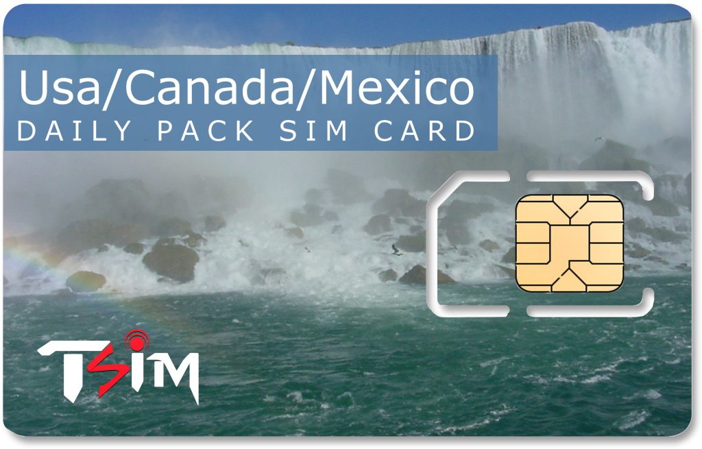 USA + Canada + Mexico Unlimited eSIM Card Daily Pack TSIM's
